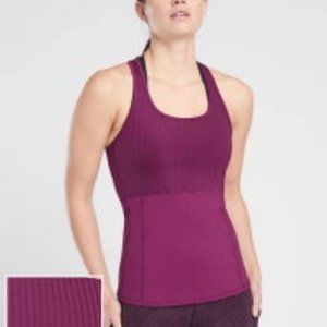 ATHLETA VITALITY RIB TANK TOP Medium PLUM - NWOT